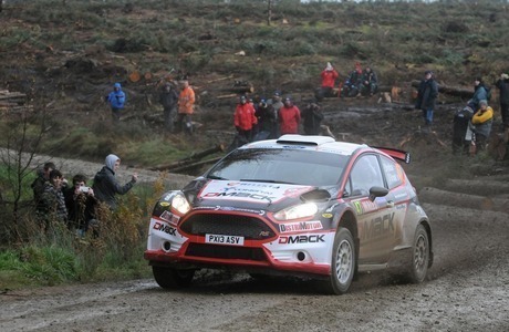 DMACK tyres seen in action during the British World Rally event