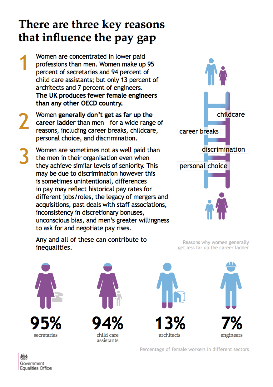 Pay gap reasons infographic